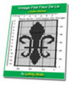 Thumbnail Vintage Filet Fleur De Lis Crochet Pattern Ebook