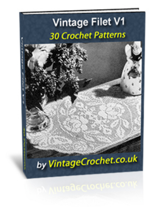 Product picture Vintage Filet Crochet Patterns Ebook