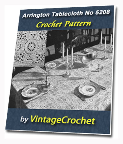 Product picture Arrington Tablecloth Vintage Crochet pattern eBook (PDF)