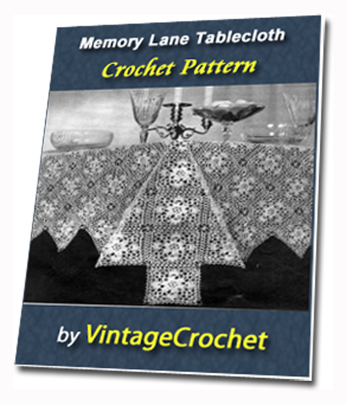 Product picture Memory LaneTablecloth Vintage Crochet pattern eBook (PDF)