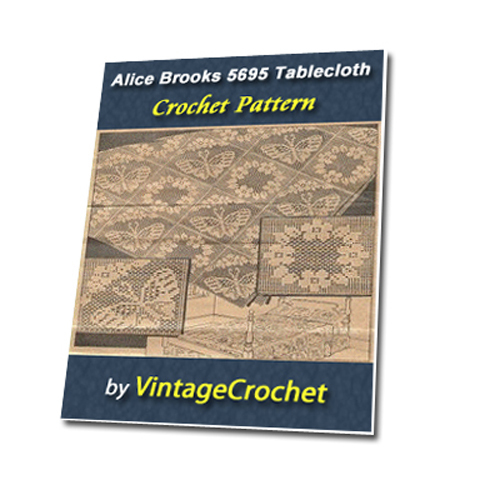 Product picture Alice Brooks Filet Square 5695 Vintage Crochet pattern eBook