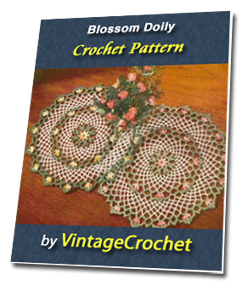 Product picture Blossom Doily Vintage Crochet Pattern Ebook