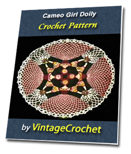 Product picture Cameo Girl Doily Vintage Crochet Pattern Ebook