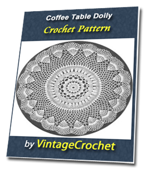 Product picture Coffee Table Doily Vintage Crochet Pattern
