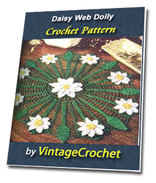 Product picture Daisy Web Doily Vintage Crochet Pattern