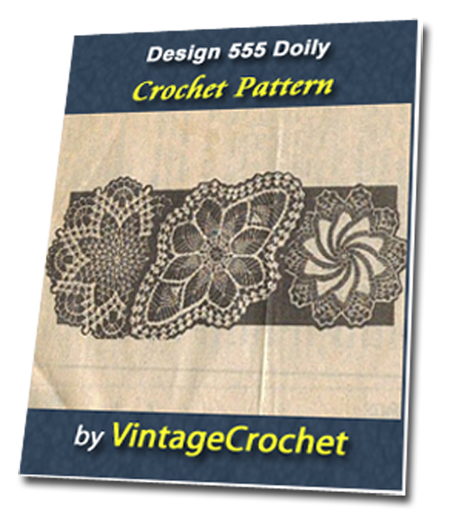 Product picture Design 555 Doilies Vintage Crochet Pattern Ebook