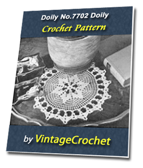 Product picture Doily No.7702 Vintage Crochet Pattern Ebook