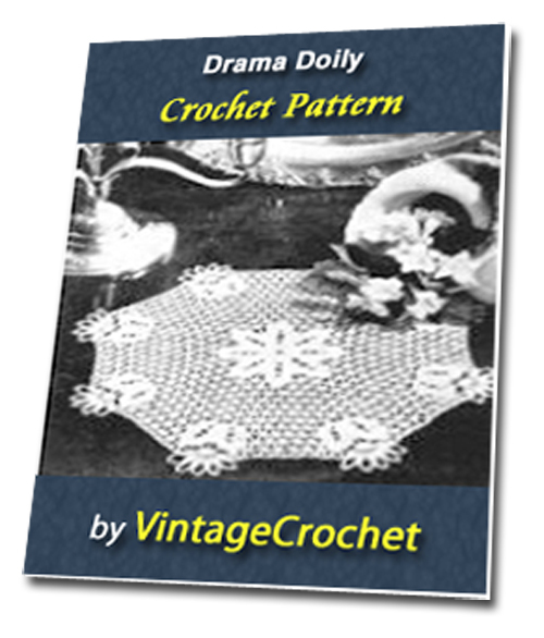 Product picture Doily Drama Vintage Crochet Pattern Ebook