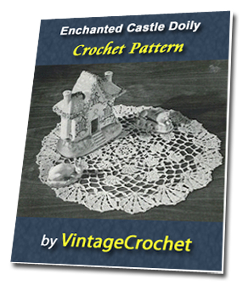 Product picture Enchanted Castle Doily Vintage Crochet Pattern Ebook