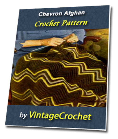 Product picture Chevron Afghan Vintage Crochet pattern eBook