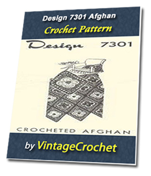 Product picture Design 7301 Afghan Vintage Crochet pattern eBook