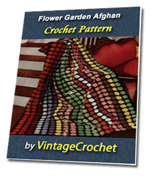 Product picture FLower Garden Afghan Vintage Crochet Pattern