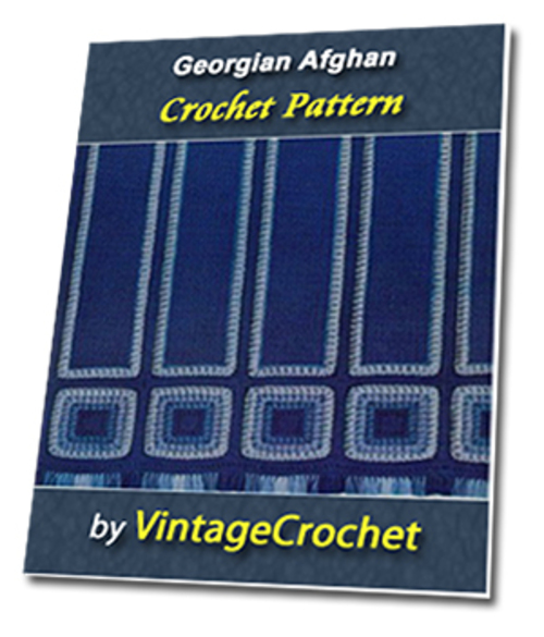 Product picture Georgian Afghan Vintage Crochet Pattern eBook