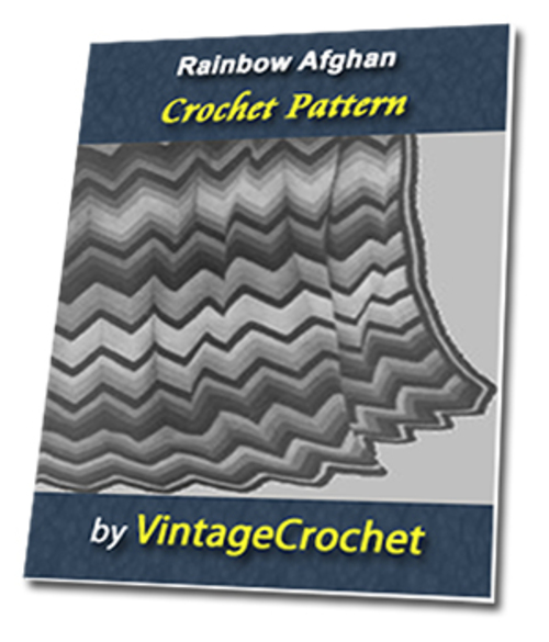 Product picture Rainbow Afghan Vintage Crochet Pattern