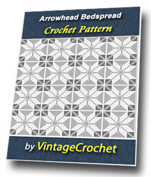 Product picture Arrowhead Bedspread Vintage Crochet Pattern
