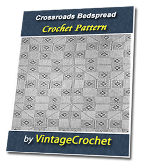 Product picture Crossroads Bedspread Vintage Crochet Pattern