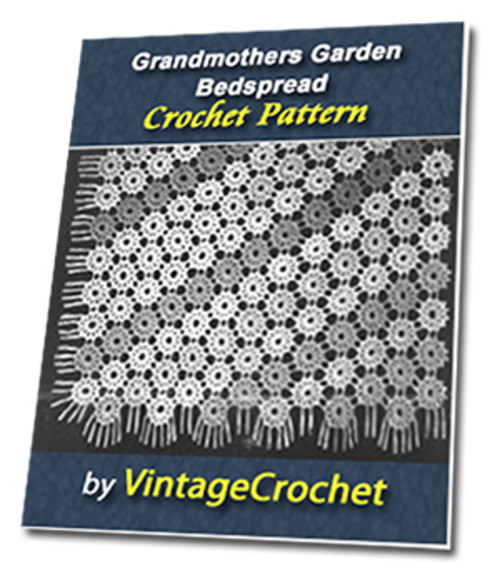 Product picture Grandmothers Garden Bedspread Vintage Crochet Pattern