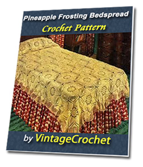 Product picture Pineapple Frosting Bedspread Vintage Crochet Pattern