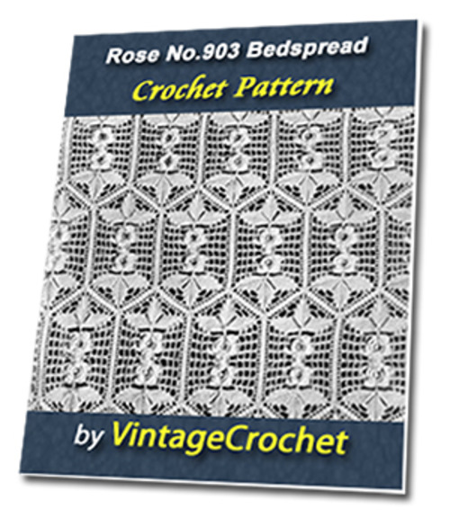 Product picture Irish Rose Bedspread No.903 Vintage Crochet Pattern