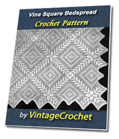 Product picture Vine Square Bedspread Vintage Crochet Pattern