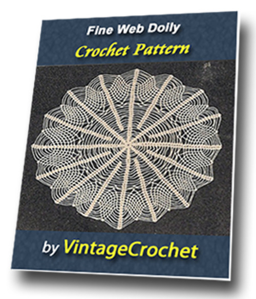 Product picture Fine Web Doily Vintage Crochet Pattern